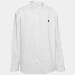 Pre Owned Ralph Lauren White Cotton Custom Fit Shirt XXL