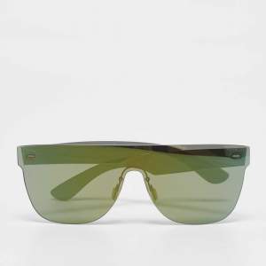 By Retrosuperfuture Grey Mirror Tuttolente Flat Shield Sunglasses