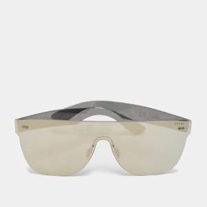 By Retrosuperfuture Grey Mirror Tuttolente Flat Shield Sunglasses