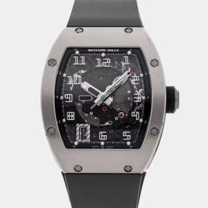 Pre Owned Richard Mille RM005 AE WG Skeleton 18K White Gold Automatic Men's Wristwatch 45x37mm