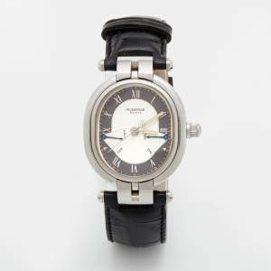 Roberge Silver Grey Stainless Steel Andromede II Double Reserve De Marche 10112400 Men's Wristwatch 33 mm