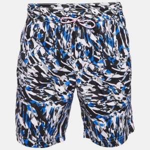مملوكة مسبقًا Roberto Cavalli Beachwear Blue Printed Swim Shorts M