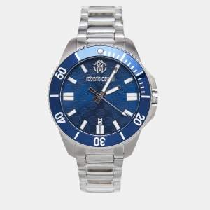 Roberto Cavalli Blue Stainless Steel 5G013 Men's Wristwatch 44 mm