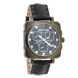 Roberto Cavalli Black PVD Coated Stainless Steel Crocodile Bohemienne R7271666025 Men's Wristwatch 40 mm