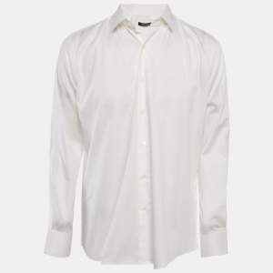 Just Cavalli White Cotton Button Front Shirt XL