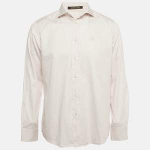 Pre Owned Roberto Cavalli Pink Cotton Long Sleeve Shirt XL