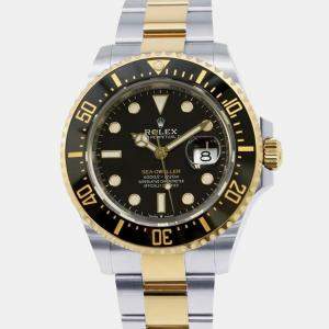 Rolex Black 18k Yellow Gold Stainless Steel Sea-Dweller 126603 Automatic Men's Wristwatch 43 mm