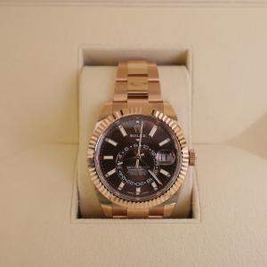 Rolex BrownSky-Dweller Oyster Everose Gold Chocolate Automatic Men's Watch 42 mm