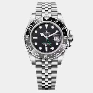 Pre Owned Rolex GMT Master II 126710GRNR Bruce Wayne Black Stainless Steel Automatic Men's Wristwatch 40 mm