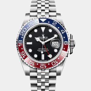 Pre Owned Rolex GMT Master II 126710 BLRO Pepsi Black Stainless Steel Automatic Men's Wristwatch 40 mm