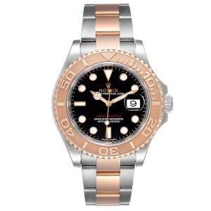 Rolex Black 18K Rose Gold And Stainless Steel Yachtmaster 116621 Men's Wristwatch 40 MM