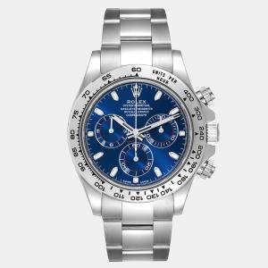Rolex Blue 18K White Gold Cosmograph Daytona 116509 Men's Wristwatch 40 mm