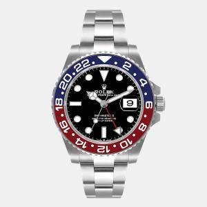 Rolex Black Stainless Steel GMT-Master II 126710 BLRO Automatic Men's Wristwatch 40 mm