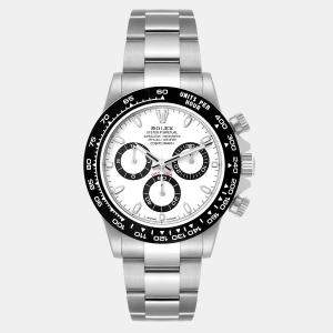 Rolex White Stainless Steel Cosmograph Daytona 116500LN Men's Wristwatch 40 mm