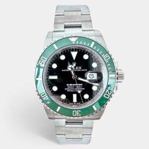 Rolex Black Stainless Steel Submariner Date 126610LV Men's Wristwatch 41mm