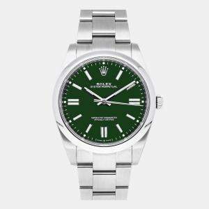 Rolex Green Dial Stainless Steel Oyster Perpetual 41 mm