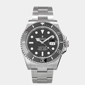 Rolex Black Cerachrom Stainless Steel Submariner 126610 Men's Wristwatch 41 mm