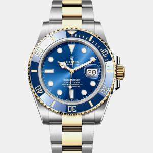 Rolex -18K Yellow Gold & Stainless Steel 41 Blue Submariner 126613 LB