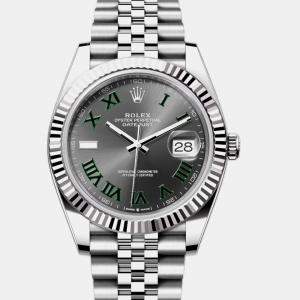 Rolex -18K White Gold and Stainless Steel Datejust 41 126334 41 mm