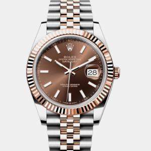 Rolex -18K Everose Gold and Stainless Steel automatic Datejust 126333 41 mm