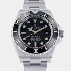 Rolex Black Stainless Steel Sea-Dweller Deepsea Automatic Men's Wristwatch 44 mm