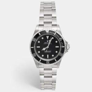 Rolex Black Stainless Steel Submariner 14060 Men's Wristwatch 40 mm