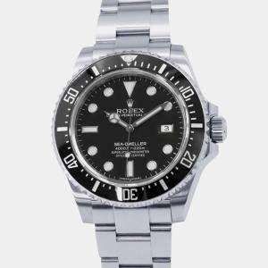 Rolex Black Stainless Steel Sea-Dweller Automatic Men's Wristwatch 40 mm