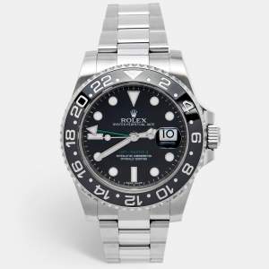 Rolex Black Cerachrom Oystersteel GMT-Master II 116710LN Men's Wristwatch 40 mm