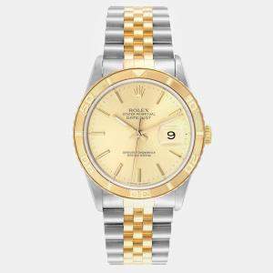 Rolex Datejust Turnograph Steel Yellow Gold Men's Watch 16263 36 mm