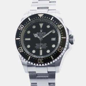 Rolex Black Stainless Steel Sea-Dweller Deepsea Automatic Men's Wristwatch 44 mm