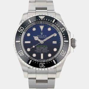 Rolex Navy Blue Stainless Steel Sea-Dweller Deepsea 116660 Automatic Men's Wristwatch 44 mm