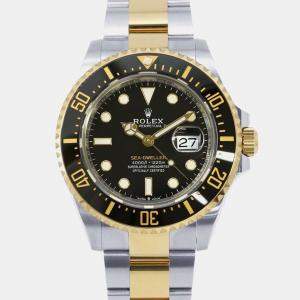 Rolex Black 18k Yellow Gold Stainless Steel Sea-Dweller 126603 Automatic Men's Wristwatch 43 mm