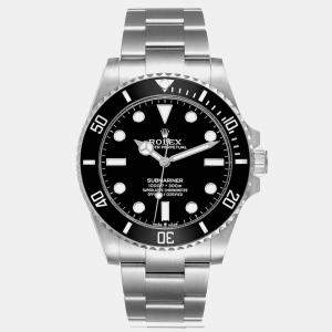 Rolex Submariner Non Date Ceramic Bezel Steel Mens Watch 124060 