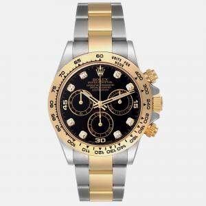 Rolex Daytona Steel Yellow Gold Serti Diamond Dial Men's Watch 116503 40 mm