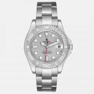 Rolex Yachtmaster Midsize Steel Platinum Men's Watch 35.0 mm