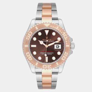 Rolex Yachtmaster Steel Rose Gold Chocolate Dial Mens Watch 40.0 mm