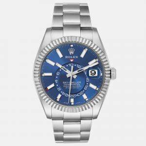 Rolex Sky-Dweller Blue Dial Steel White Gold Men's Watch 42.0 mm