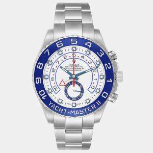 Rolex Yachtmaster II 44mm Steel Blue Cerachrom Bezel Mens Watch 116680  