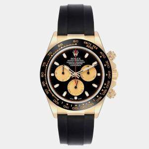 Rolex Daytona Yellow Gold Black Dial Ceramic Bezel Mens Watch 116518  