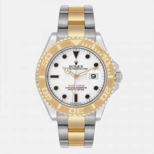 Rolex Yachtmaster Steel Yellow Gold White Dial Men's Watch 16623 40 mm