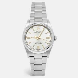 Rolex Silver Oystersteel Oyster Perpetual M126000-0008 Women's Wristwatch 36 mm