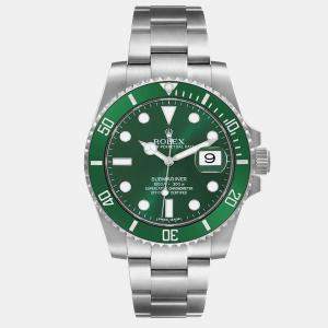 Rolex Submariner Hulk Green Dial Steel Mens Watch 116610LV  