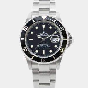 Rolex Stainless Steel Black Dial Submariner Date Watch 40 mm