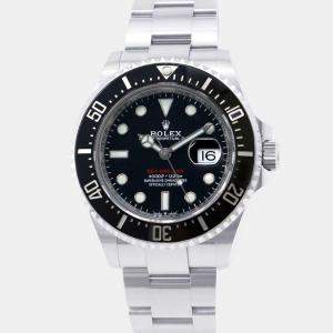 Rolex Stainless Steel Black Dial Sea-Dweller Watch 43 mm