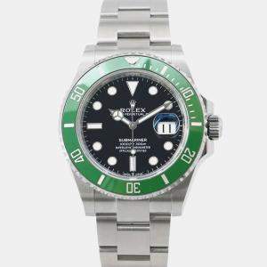 Rolex Black Stainless Steel Submariner 126610LV Automatic Men's Wristwatch 41 mm