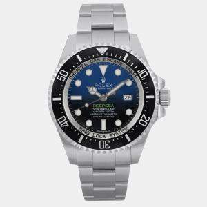 Rolex Black/Blue Stainless Steel Sea-Dweller Deepsea 116660 Automatic Men's Wristwatch 44mm