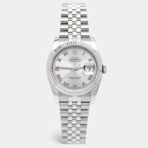 Rolex Silver  Datejust 116234 Automatic Men's Wristwatch