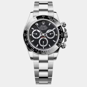 Rolex Black Stainless Steel Daytona Automatic Men's Wristwatch 40 mm