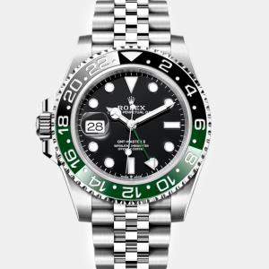 Rolex Black Stainless Steel GMT Master II VTNR Automatic Men's Wristwatch 40 mm