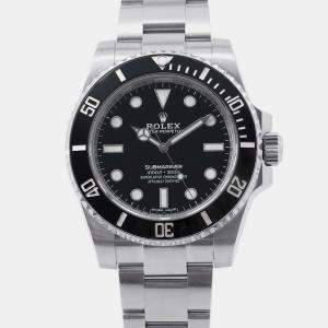 Rolex Black Stainless Steel Submariner Automatic Men's Wristwatch 40 mm
